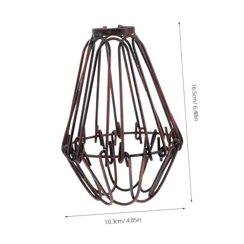 WEKADRIN Vintage Draht Lampenschirm im Industriestil Metall Lampenschutz für Tisch Stehlampe Rostfarbener Retro Lampenschirm für Esszimmer Veranda und Wohnraum Dekoration WEKADRIN Vintage Draht Lampenschirm im Industriestil Metall Lampenschutz für Tisch Stehlampe Rostfarbener Retro Lampenschirm für Esszimmer Veranda und Wohnraum Dekoration von WEKADRIN