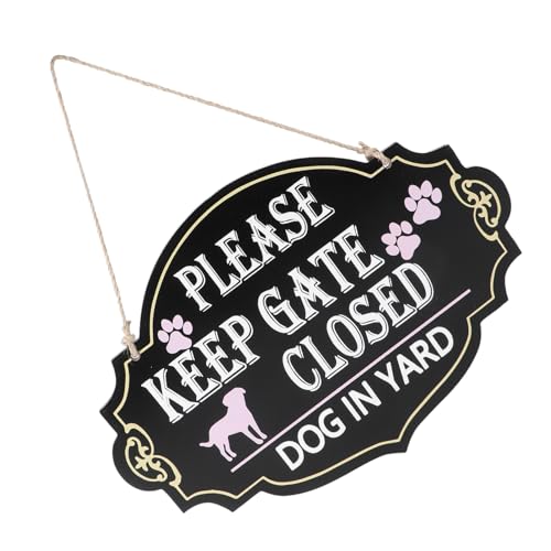 WEKADRIN Vintage Holzschild Haustier Warnschild aus Holz Hängendes Türschild mit Elegantem Design um Gäste Freundlich an Geschlossene Tür zu Erinnern Umweltfreundlich und Robust als von WEKADRIN
