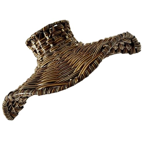 WEKADRIN Vintage Lampenschirm aus Imitations rattan Robuster Lampenschirm für Pendelleuchte Bar und Schlafzimmer ohne Leuchtmittel von WEKADRIN