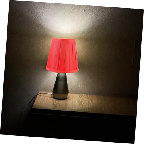 WEKADRIN Vintage Roter Tischlampenschirm aus Feine Verarbeitung Robust und Leicht Passend für Schlafzimmer und Wohnzimmer Einfacher Ersatz für Dekorative Steh und Tischlampen von WEKADRIN