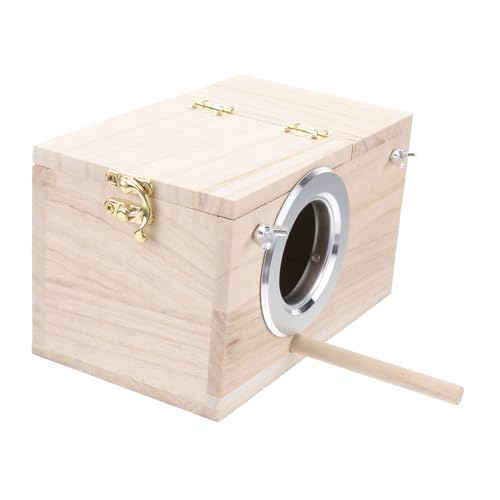 WEKADRIN Vogelnistkasten aus Holz mit Verstärkten Verbindungen und Dickem Brett Wetterfest Kleine Brutbox für Wellensittiche und Wildvögel Sicherer Vogelhalter für Fenster für von WEKADRIN