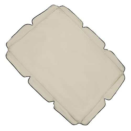 WEKADRIN Wasserdichte Gartenschaukelabdeckung Staubschutz mit Elastischem Saum Tragbarer Sonnenschutzbezug für Outdoor Doppel Sitz Hollywoodschaukel Beige von WEKADRIN