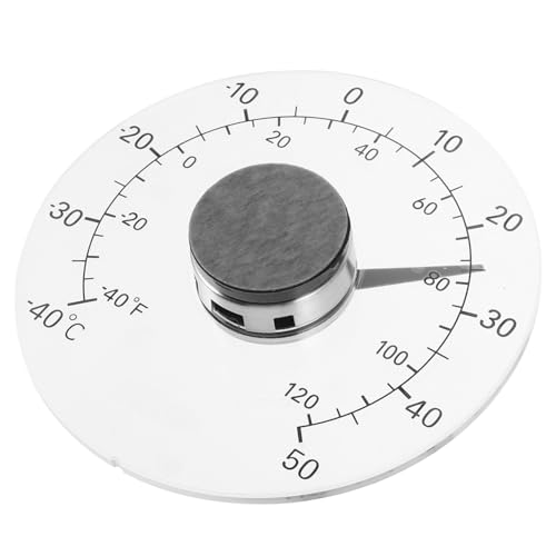 WEKADRIN Wasserdichtes Fensterthermometer für Innen und Außen Selbstklebend Vielseitig für Gewächshaus Kinderzimmer Büro und Garten Ablesbar Einfach zu Befestigen von WEKADRIN