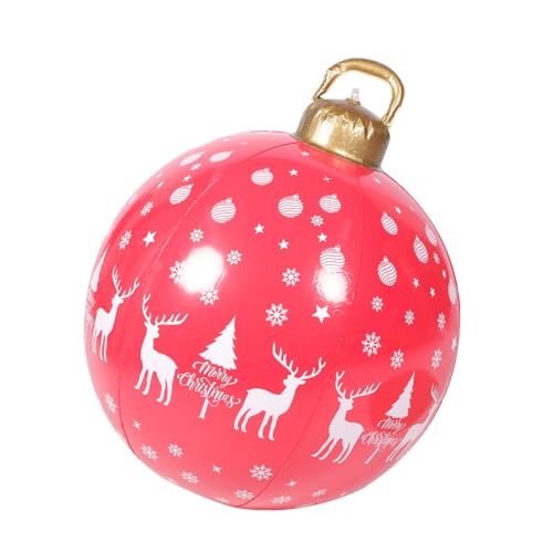 WEKADRIN Wasserfeste Aufblasbare Weihnachtskugel Groß für Innen und Außen Wetterfeste PVC Christbaumkugel Dekoration für Garten Terrasse Balkon Einfache Befestigung Rotes Rentier Motiv WEKADRIN Wasserfeste Aufblasbare Weihnachtskugel Groß für Innen und Außen Wetterfeste PVC Christbaumkugel Dekoration für Garten Terrasse Balkon Einfache Befestigung Rotes Rentier Motiv von WEKADRIN