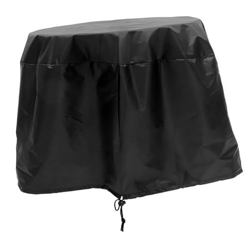 WEKADRIN Wasserfeste Runde Grillabdeckung Uv-beständig Winddicht BBQ Ofen Schutzhaube Staubdicht Leicht Wetterfeste Abdeckplane für Outdoor Tisch und Gasgrill von WEKADRIN