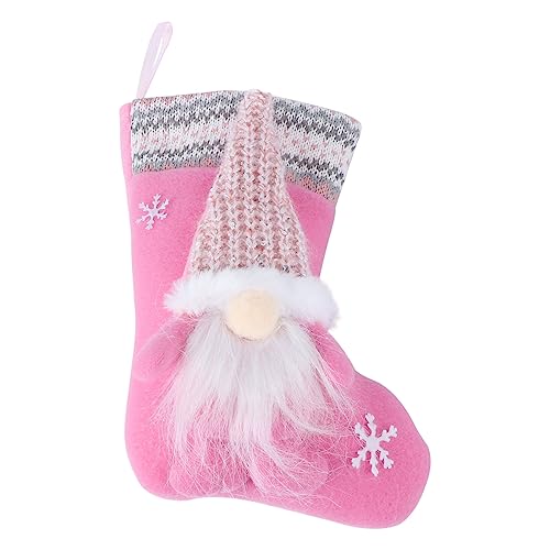 WEKADRIN Weihnachtliche Hängesocke Geschenkbeutel mit Faceless Puppe Vliesstoff Dekorativ für Weihnachtsbaum Party Küche Kamin und Fenster Gemütliche Weihnachtsdeko von WEKADRIN