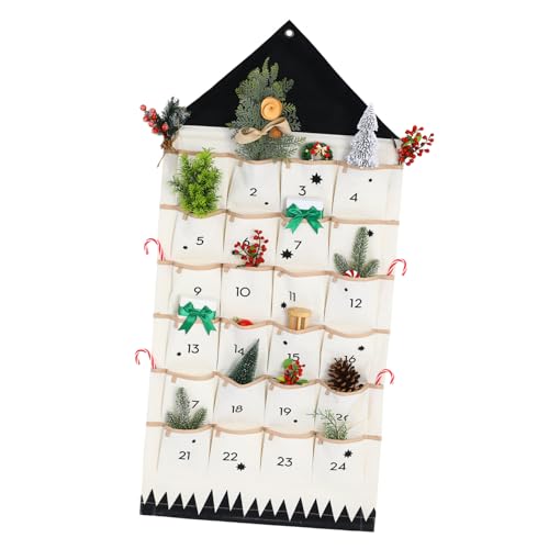 WEKADRIN Weihnachtlicher Adventskalender Wandhänger Baumwolle Aufbewahrungstasche Tür Rückseite Organizer für Kleine Gegenstände Countdown Kalender Dekoration WEKADRIN Weihnachtlicher Adventskalender Wandhänger Baumwolle Aufbewahrungstasche Tür Rückseite Organizer für Kleine Gegenstände Countdown Kalender Dekoration von WEKADRIN