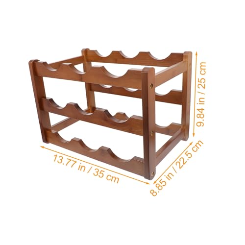 WEKADRIN Weinregal für Flaschen Glatt Verarbeiteter Holz Flaschenhalter Praktisches Weindisplay Regal für Sichere Lagerung und Stilvolle Präsentation im Haushalt von WEKADRIN