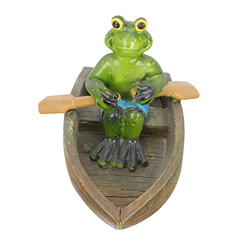 WEKADRIN Wetterfeste Froschfigur aus Harz Schwimmende Teichdekoration für Garten und Außenbereich Lebensechte Gartendeko für Teich Pool und Robust und Vielseitig von WEKADRIN