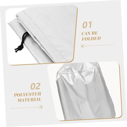 WEKADRIN Wetterfeste Grillabdeckung aus Robustem Polyester Schwere BBQ Abdeckhaube mit Verstellbaren Gurten Winddicht und Langlebig für Gas und Holzkohlegrills im Outdoor Einsatz von WEKADRIN