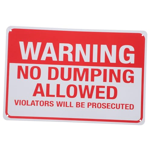 WEKADRIN Wetterfestes No Dumping Warnschild aus Eisen mit Klarem Hinweis Verstöße Werden Verfolgt für Garten Private Parkplätze und Öffentliche Bereiche Auffälliges Gartenschild zur von WEKADRIN