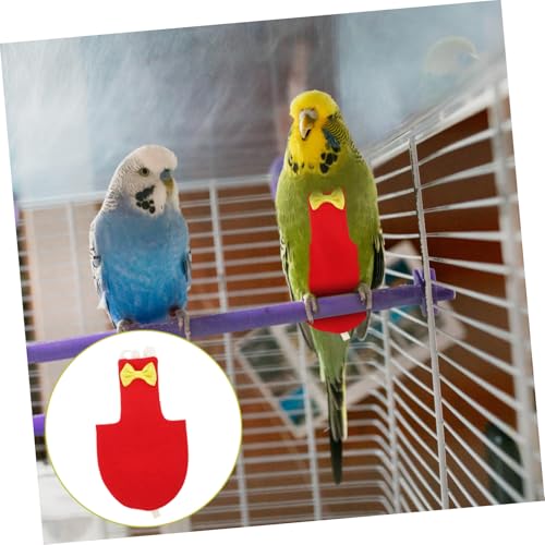 WEKADRIN Wiederverwendbare Vogelfliegerwindel aus Baumwolle mit Schleifendekor Waschbarer Papageien Nymphensittich Anzug Atmungsaktives Vogelkostüm für Sittiche Wellensittiche und Tauben von WEKADRIN