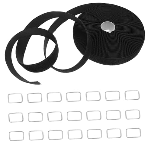WEKADRIN Wiederverwendbares Klettband Breit Schnallen Verstellbare Kabelbinder aus Robustem Nylon für Kabelorganisation Selbstklebende Frei Zuschneidbare Klettbänder in Schwarz WEKADRIN Wiederverwendbares Klettband Breit Schnallen Verstellbare Kabelbinder aus Robustem Nylon für Kabelorganisation Selbstklebende Frei Zuschneidbare Klettbänder in Schwarz von WEKADRIN