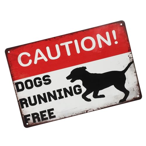 WEKADRIN Witziges Metall Warnschild Vorsicht Hund für Garten und Einfahrt Robustes Wetterfestes Retro Blechschild zur Sicheren Abschreckung an Zaun und Sichtbare Gartendeko von WEKADRIN