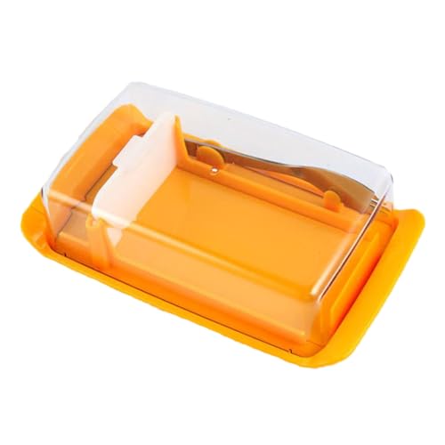 WEKAMOS 1 Satz Butter Box mit Butter Cutter Luftdichter Butterbehälter für Einfache Lagerung und Schneiden für Zuhause und Gastronomie Gelb von WEKAMOS
