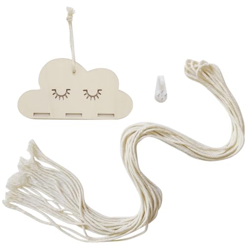 WEKAMOS 1 Satz Holz Wolken Wanddeko DIY Ornament für Zuhause Design Hängend Hochwertigem Holz für Ästhetische Raumgestaltung von WEKAMOS