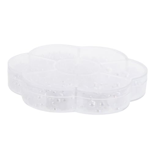 WEKAMOS 1 Schachtel Halbrunde Flache Abs Perlen Dekorative Nail Charms Zarte Bastelperlen Geruchsfreie DIY Schmuck und Haar Accessoires Langlebig und Vielseitig für Nagel und Modedesign von WEKAMOS