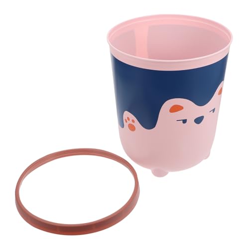 WEKAMOS 1 Stück Adorable Small Trash Can mit Druckring Kompakter Abfalleimer für Wohnzimmer Küche Büro und für Einrichtungsstil Fassungsvermögen Leicht und Praktisch von WEKAMOS
