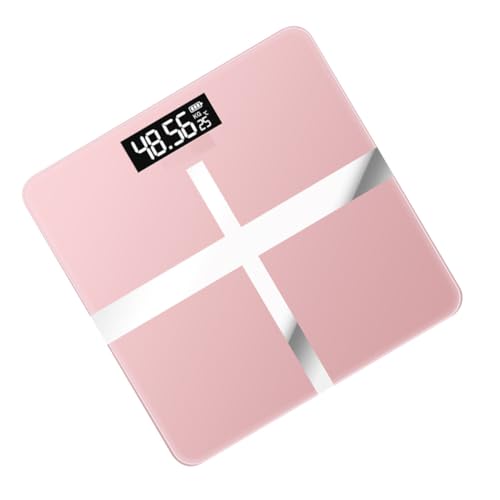 WEKAMOS 1 Stück Körperwaage USB Wiederaufladbar Präzise Elektronische für Fitness Management und Gesundheitsüberwachung Roségold und Schwarz Energiesparend mit Robustem von WEKAMOS