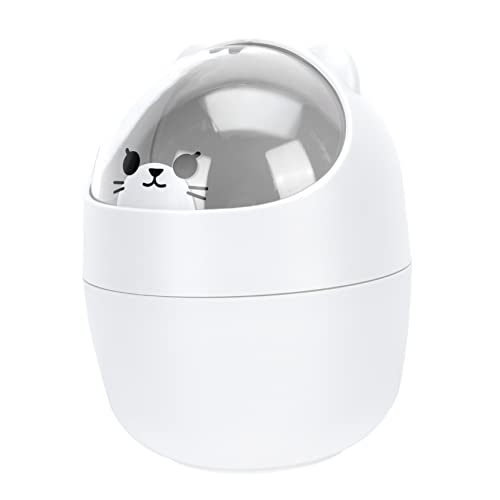 WEKAMOS 1 Stück Mini Abfalleimer mit Deckel Niedlicher Tierdesign Tischmülleimer für Büro und Zuhause Kompakt und Praktisch für Kinderzimmer und Badezimmer aus Geruchlosem von WEKAMOS
