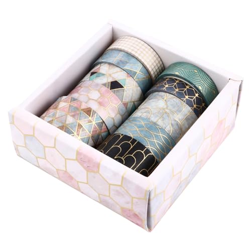 WEKAMOS 10 Rollen Washi Tape mit Goldfolie Dekoratives Masking Tape für DIY Scrapbooking Tagebuch Geschenkkarton Ablösbar Rückstandsfrei Vielseitig Einsetzbar für Bastel und WEKAMOS 10 Rollen Washi Tape mit Goldfolie Dekoratives Masking Tape für DIY Scrapbooking Tagebuch Geschenkkarton Ablösbar Rückstandsfrei Vielseitig Einsetzbar für Bastel und von WEKAMOS