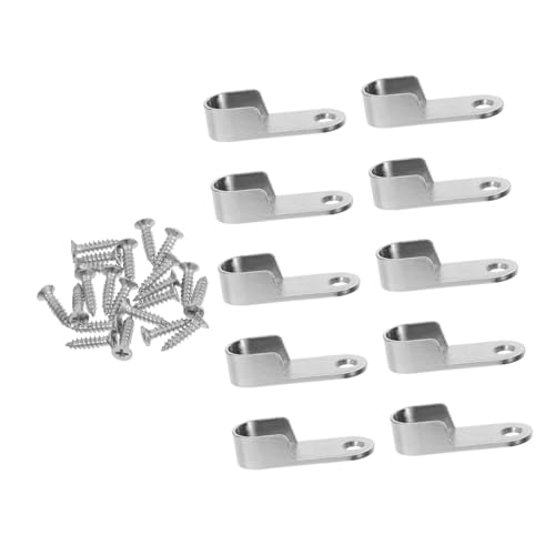WEKAMOS 10 Stück Kleiderschrankständer Stangenende Unterstützt Montage Der Schrankstangenhalter Rodend Unterstützt Das System Closet Stabhalter System Kit Zinklegierung Silver von WEKAMOS