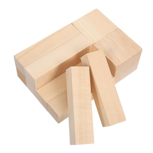 WEKAMOS 10 Stück Lindenholz Schnitzblöcke Natürliche Basswood Holzblöcke zum Schnitzen Basteln DIY für Anfänger und Holzhandwerker mit Glatter Oberfläche WEKAMOS 10 Stück Lindenholz Schnitzblöcke Natürliche Basswood Holzblöcke zum Schnitzen Basteln DIY für Anfänger und Holzhandwerker mit Glatter Oberfläche von WEKAMOS