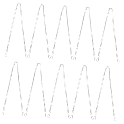 WEKAMOS 10 Stück Metallkette zum Aufhängen mit Schnappclips Silberne Hängeketten für Pflanzen Vogelhäuschen Windspiele Laternen und Schilder Vielseitig Einsetzbar WEKAMOS 10 Stück Metallkette zum Aufhängen mit Schnappclips Silberne Hängeketten für Pflanzen Vogelhäuschen Windspiele Laternen und Schilder Vielseitig Einsetzbar von WEKAMOS