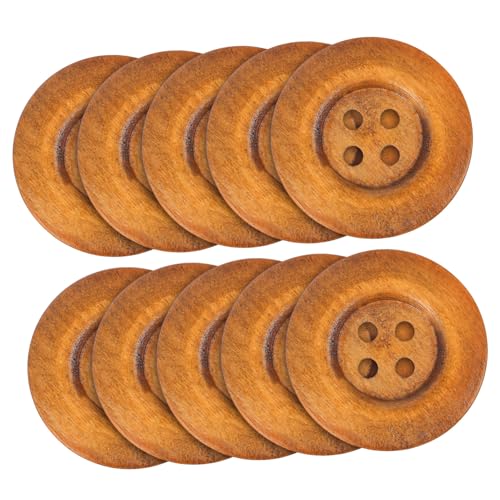 WEKAMOS 10 Stück Runde Holzknöpfe mit Löchern für DIY Projekte Umweltfreundliche Seitenknöpfe Kaffee für Kleidung und Bastelarbeiten WEKAMOS 10 Stück Runde Holzknöpfe mit Löchern für DIY Projekte Umweltfreundliche Seitenknöpfe Kaffee für Kleidung und Bastelarbeiten von WEKAMOS