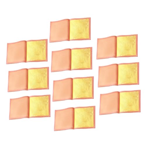 WEKAMOS 10 Stück Teiliges Echtes Essbares Blattgold Goldfolie für Dekoration Basteln Kunstwerke Schmuck Vergoldung Holz Keramik Glas Metall Papier WEKAMOS 10 Stück Teiliges Echtes Essbares Blattgold Goldfolie für Dekoration Basteln Kunstwerke Schmuck Vergoldung Holz Keramik Glas Metall Papier von WEKAMOS