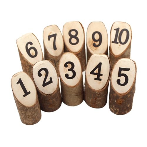 WEKAMOS 10 Stück Teiliges Holzstamm Tischnummern Halter Rustikale Deko für Hochzeiten Partys Geburtstagsfeiern und Veranstaltungen Einzigartiger Natürlicher Look Wiederverwendbar mit WEKAMOS 10 Stück Teiliges Holzstamm Tischnummern Halter Rustikale Deko für Hochzeiten Partys Geburtstagsfeiern und Veranstaltungen Einzigartiger Natürlicher Look Wiederverwendbar mit von WEKAMOS