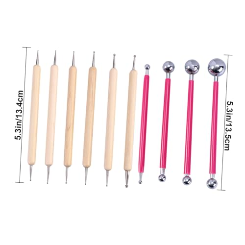 WEKAMOS 10 Stück Teiliges Modellierwerkzeug Set aus Edelstahl mit Doppelseitigen Kugelspitzen Leichtes und Malwerkzeug für Feine Details Geeignet für Polymer Clay Aquarell Acryl Ölmalerei WEKAMOS 10 Stück Teiliges Modellierwerkzeug Set aus Edelstahl mit Doppelseitigen Kugelspitzen Leichtes und Malwerkzeug für Feine Details Geeignet für Polymer Clay Aquarell Acryl Ölmalerei von WEKAMOS