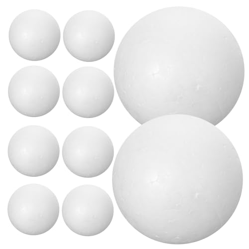 WEKAMOS 10 Stück Teiliges Styroporkugeln DIY Bastelmaterial Polystyrolkugeln für Kinderhandwerk Glatte Oberfläche für Partydekoration und Kreative Weihnachtsbaumgestaltung WEKAMOS 10 Stück Teiliges Styroporkugeln DIY Bastelmaterial Polystyrolkugeln für Kinderhandwerk Glatte Oberfläche für Partydekoration und Kreative Weihnachtsbaumgestaltung von WEKAMOS