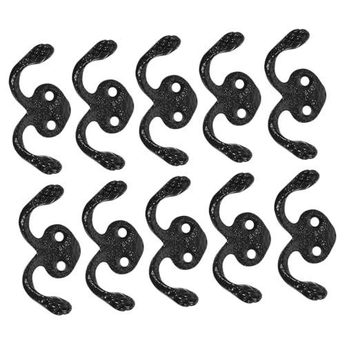 WEKAMOS 10 Stück Teiliges Wandhaken aus Robustem Metall mit Schrauben Antik Vintage Garderobenhaken Multifunktional für Mäntel Handtücher Hüte für Küche Bad Schlafzimmer und Wohnzimmer von WEKAMOS