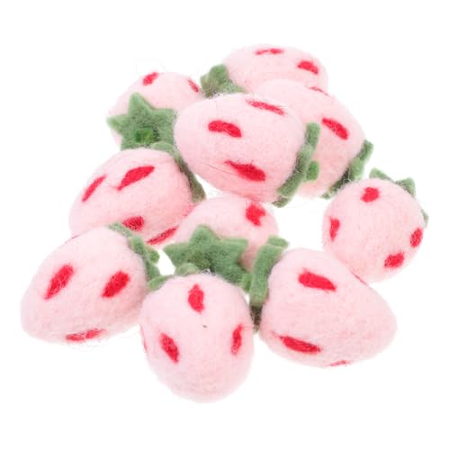 WEKAMOS 10 Stück Filz Erdbeere Dekorationen Selbstgemacht Bastelzubehör für Kinderzimmer Haaraccessoires Feste Wollfilz Handarbeiten WEKAMOS 10 Stück Filz Erdbeere Dekorationen Selbstgemacht Bastelzubehör für Kinderzimmer Haaraccessoires Feste Wollfilz Handarbeiten von WEKAMOS