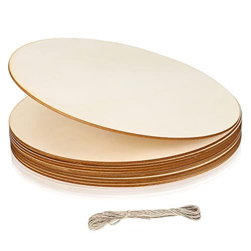 WEKAMOS 10 Stück Unbearbeitete Holzscheiben Runde Holzplatten Naturholz mit Ropes für DIY Bastelarbeiten Dekoration Kreative Projekte Durchmesser WEKAMOS 10 Stück Unbearbeitete Holzscheiben Runde Holzplatten Naturholz mit Ropes für DIY Bastelarbeiten Dekoration Kreative Projekte Durchmesser von WEKAMOS