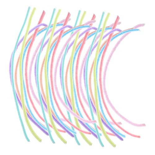 WEKAMOS 100 Stück Bunte Pfeifenputzer in Macaron farben Lange Chenilledraht Stäbe zum Basteln DIY Plüschdrähte für Kreative Handwerksprojekte und Blumen Dekoration von WEKAMOS