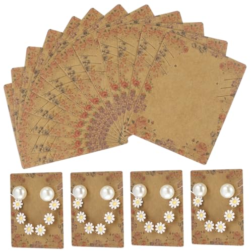 WEKAMOS 100 Stück Dekorative Schmuckkarten für Ohrringe Hochwertige Earring Display Cards mit Blumenmuster für Schmuckverpackung und Präsentation WEKAMOS 100 Stück Dekorative Schmuckkarten für Ohrringe Hochwertige Earring Display Cards mit Blumenmuster für Schmuckverpackung und Präsentation von WEKAMOS