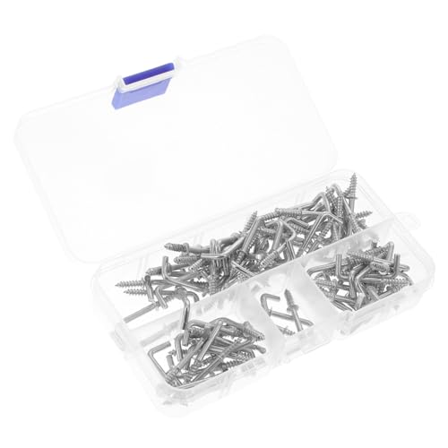WEKAMOS 100 Stück Förmige Hakenschrauben aus Verzinktem Metall Rostfrei Selbstschneidend mit Langem Gewinde Kleine Schraubhaken im Rechten Winkel für Sicheres Aufhängen zu Hause und Büro WEKAMOS 100 Stück Förmige Hakenschrauben aus Verzinktem Metall Rostfrei Selbstschneidend mit Langem Gewinde Kleine Schraubhaken im Rechten Winkel für Sicheres Aufhängen zu Hause und Büro von WEKAMOS