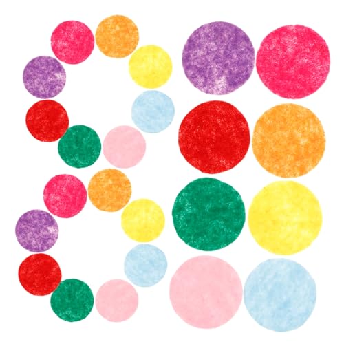 WEKAMOS 100 Stück Runde Filzplatten Vliesstoff Bunte DIY Bastelmaterialien für Handarbeiten Simulation Blumen Filzpads Vorgefertigte Kreise für Needlework und Dekorationen von WEKAMOS