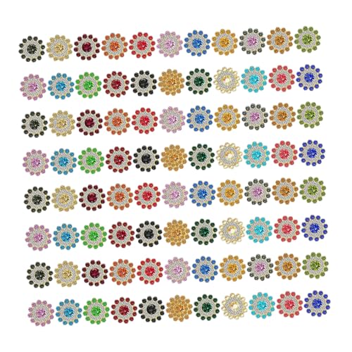 WEKAMOS 100 Stück Teiliges Strass Blumenknöpfe Bunte Zierknöpfe mit Krallenfassung für Kleidung Dekoration DIY Nähzubehör Langlebig und Vielseitig Einsetzbar WEKAMOS 100 Stück Teiliges Strass Blumenknöpfe Bunte Zierknöpfe mit Krallenfassung für Kleidung Dekoration DIY Nähzubehör Langlebig und Vielseitig Einsetzbar von WEKAMOS