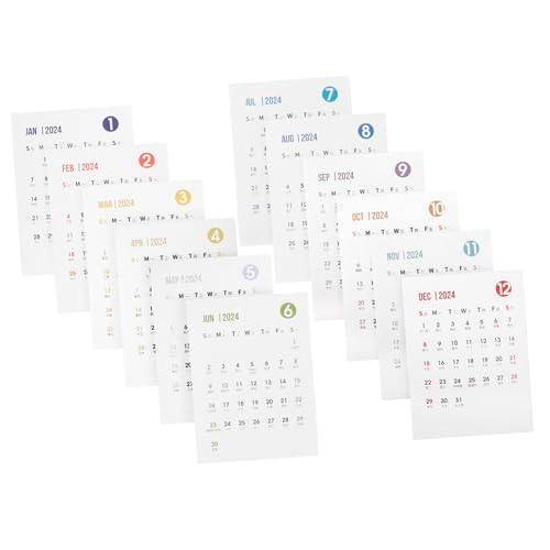 WEKAMOS 12 Blatt Kalender Sticker Monatsplaner Aufkleber für Notizbücher DIY Kalender Dekorationen Schreibpapier Praktisches Planungszubehör für Schule Büro WEKAMOS 12 Blatt Kalender Sticker Monatsplaner Aufkleber für Notizbücher DIY Kalender Dekorationen Schreibpapier Praktisches Planungszubehör für Schule Büro von WEKAMOS