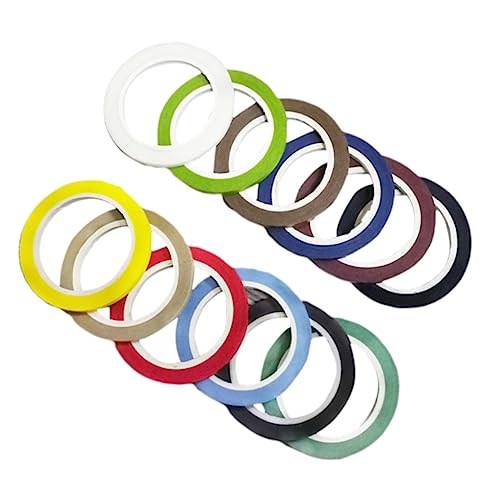 WEKAMOS 12 Rollen Washi Klebeband Dünn Farbig Dekoratives Papier Klebeband für Scrapbook Album Geschenkverpackung Vielseitig Einsetzbar Buntes Masking Tape für DIY und Planung von WEKAMOS