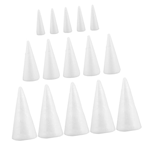 WEKAMOS 15 Stück Teiliges DIY Schaumstoff für Weißer Bastelkegel zum Bemalen und Dekorieren Weihnachtsbaum Handwerksmaterial für Weihnachtsdeko und Partygestaltung WEKAMOS 15 Stück Teiliges DIY Schaumstoff für Weißer Bastelkegel zum Bemalen und Dekorieren Weihnachtsbaum Handwerksmaterial für Weihnachtsdeko und Partygestaltung von WEKAMOS