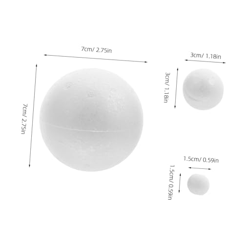 WEKAMOS 175 Stück Teiliges Glatte Polystyrol-bastelkugeln in Vielseitig für DIY-kunstprojekte Weihnachtsdeko Schulprojekte und Familienaktivitäten Geeignet WEKAMOS 175 Stück Teiliges Glatte Polystyrol-bastelkugeln in Vielseitig für DIY-kunstprojekte Weihnachtsdeko Schulprojekte und Familienaktivitäten Geeignet von WEKAMOS