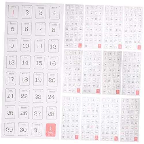 WEKAMOS 1Satz Kalenderetiketten Aufkleber DIY Planer Tabs für Notizbuch Vielseitige Buch Tabs für Journals Scrapbooking und Planung WEKAMOS 1Satz Kalenderetiketten Aufkleber DIY Planer Tabs für Notizbuch Vielseitige Buch Tabs für Journals Scrapbooking und Planung von WEKAMOS
