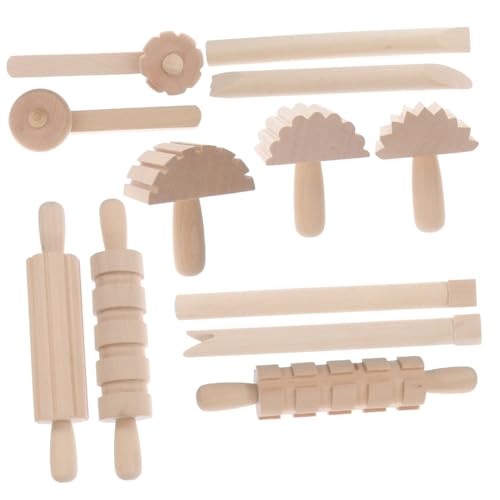 WEKAMOS 1Satz Plastilin Formwerkzeug Holz Teiliges Knetwerkzeug für Sicher und Leicht zu Reinigen Geeignet für DIY Projekte und Spielspaß von WEKAMOS