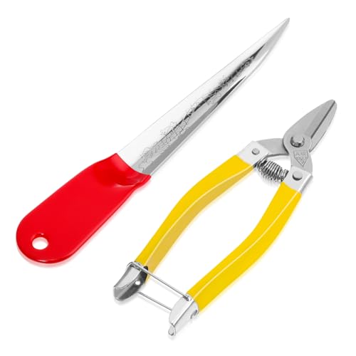 WEKAMOS 1Satz Rattan Webwerkzeug mit Reparaturschere und Hebelmesser für Korbflechterei und Möbelreparatur Langlebiges und Metallmaterial Präzises Arbeiten Garantiert von WEKAMOS