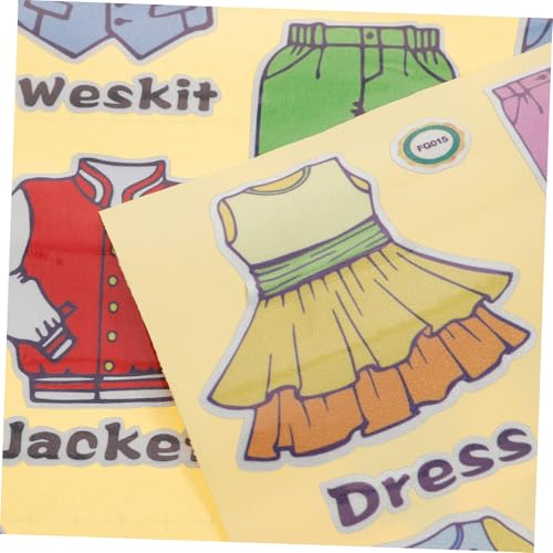 WEKAMOS 2 Blätter Kleiderschrank Aufkleber Kleidungssortierung Etiketten für Jungen Mädchen mit Motiv Text zur Organisation von Schrank und Aufbewahrung von WEKAMOS