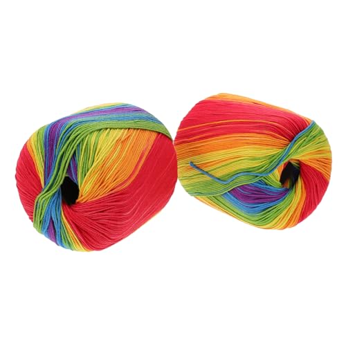 WEKAMOS 2 Rollen Bunte Baumwoll Häkelgarne Farben für DIY Stricken und Häkeln Weich und Hautfreundlich für Anfänger und Kreative Projekte WEKAMOS 2 Rollen Bunte Baumwoll Häkelgarne Farben für DIY Stricken und Häkeln Weich und Hautfreundlich für Anfänger und Kreative Projekte von WEKAMOS